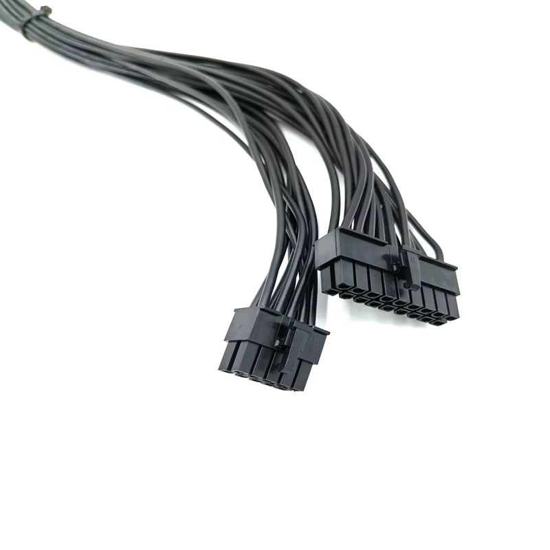Corsai Type 4 18+10 Pin ATX Converter 16 AWG Copper Cable 4-5 Ties 24pin ATX Motherboard PSU Side Computer Accessories Used