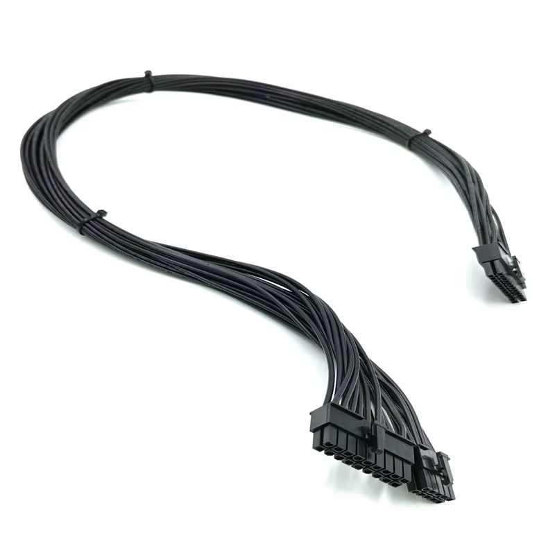 Corsai Type 4 18+10 Pin ATX Converter 16 AWG Copper Cable 4-5 Ties 24pin ATX Motherboard PSU Side Computer Accessories Used