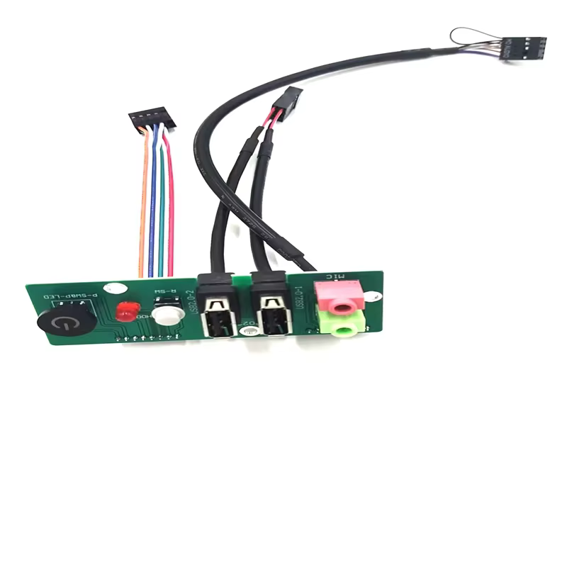 Customized Used ATX Computer Gaming Case with Dual USB2.0 Power LED Cable for Front Panel and Cooling Fan
