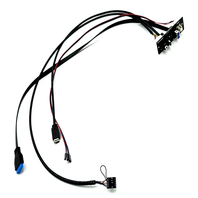 Internal Computer Connect Cable PC Mother USB3.0 Type C Female to Front Panel HD Audio 3A Fast Charging PVC Material in Stock