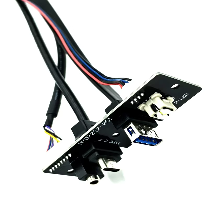 Internal Computer Connect Cable PC Mother USB3.0 Type C Female to Front Panel HD Audio 3A Fast Charging PVC Material in Stock