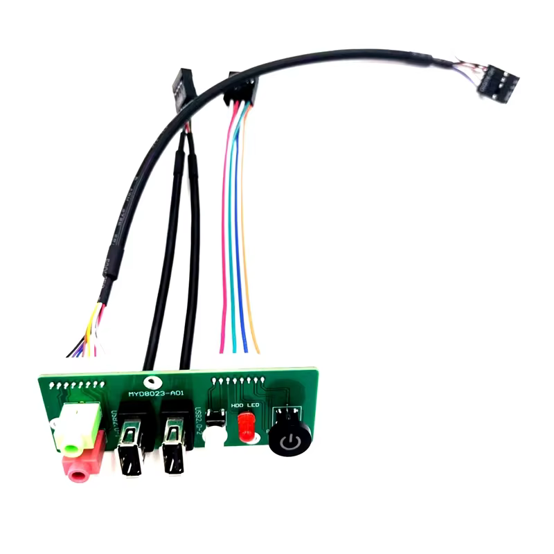 USB3.0 Computer Motherboard Front Panel Cable with USB-C LED HD Audio PVC Jacket Internal Connectors 3A Fast Charging 60cm Stock
