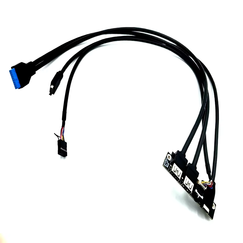 Internal Computer Front Panel Cable Type-C USB 3.1 Audio Jack PVC Material Tinned Copper 60cm 3A Fast Charging in Stock