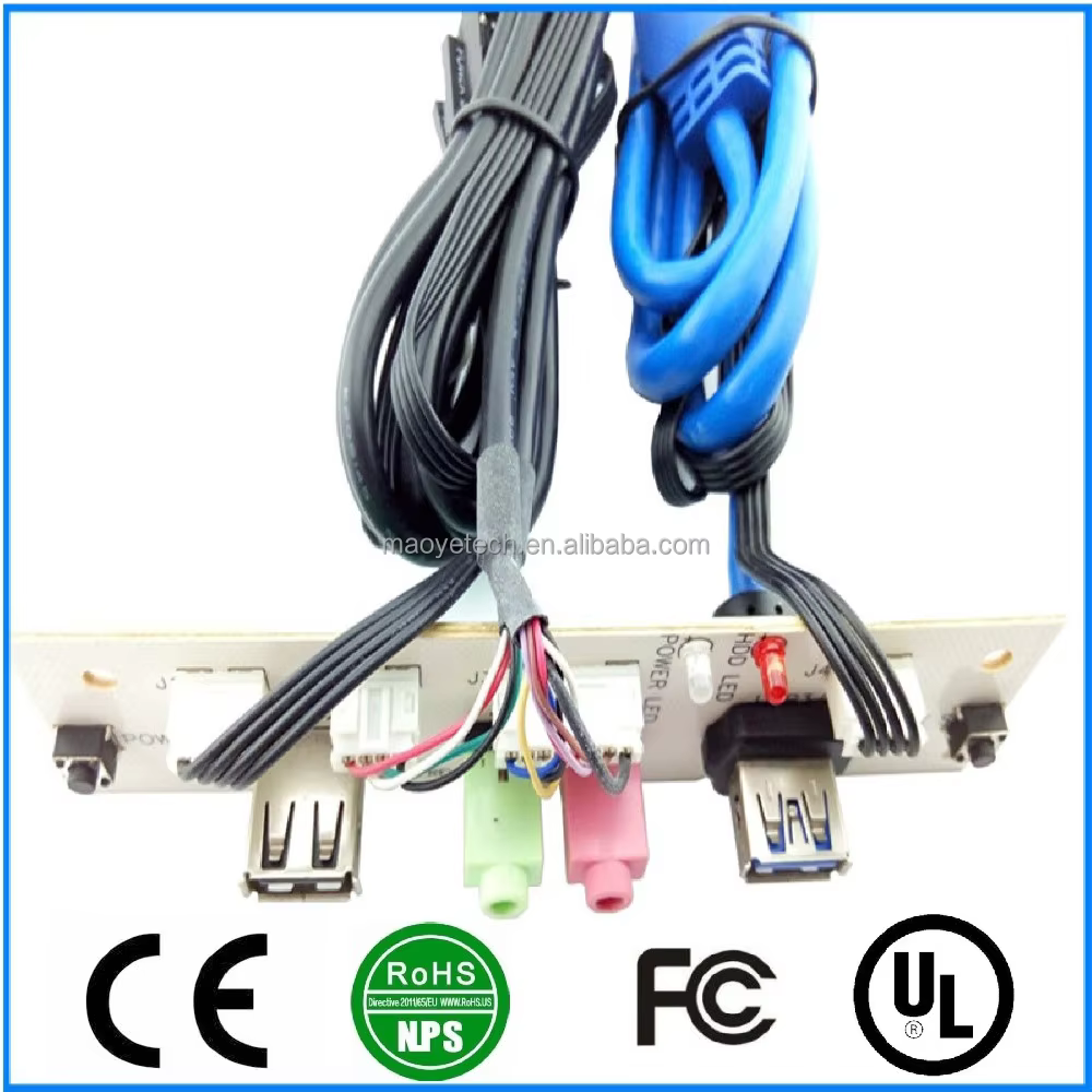 With USB 2.0 and USB 3.0 and LED Light Computer case Front Panel Mount Cable