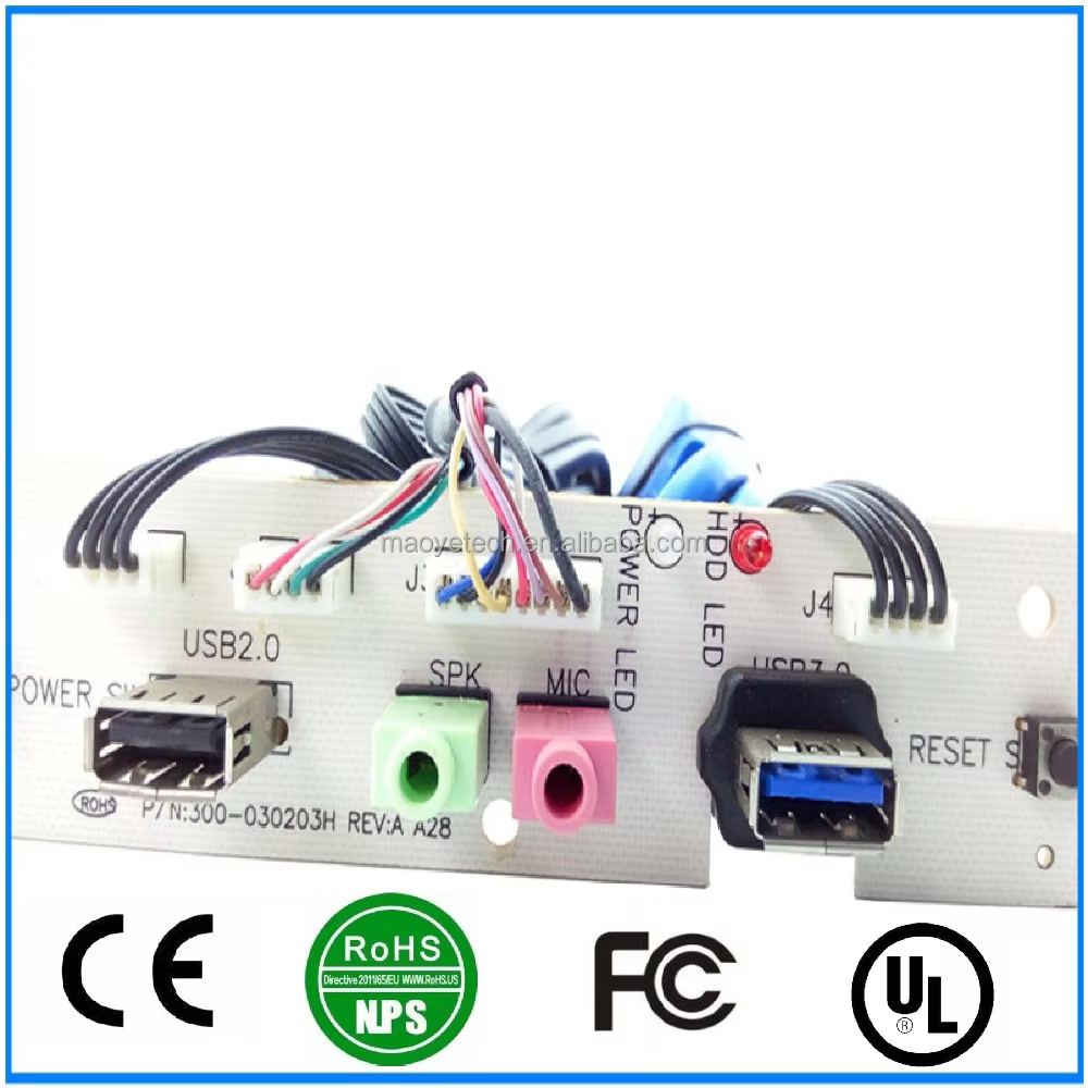 With USB 2.0 and USB 3.0 and LED Light Computer case Front Panel Mount Cable