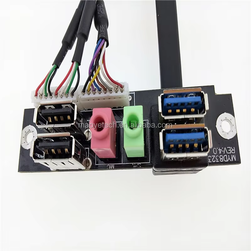 Dual USB3.0+USB2.0+HD Audio I/O Panel Case Front Panel Mount Motherboard for Computer , Video Game Player , Laptop