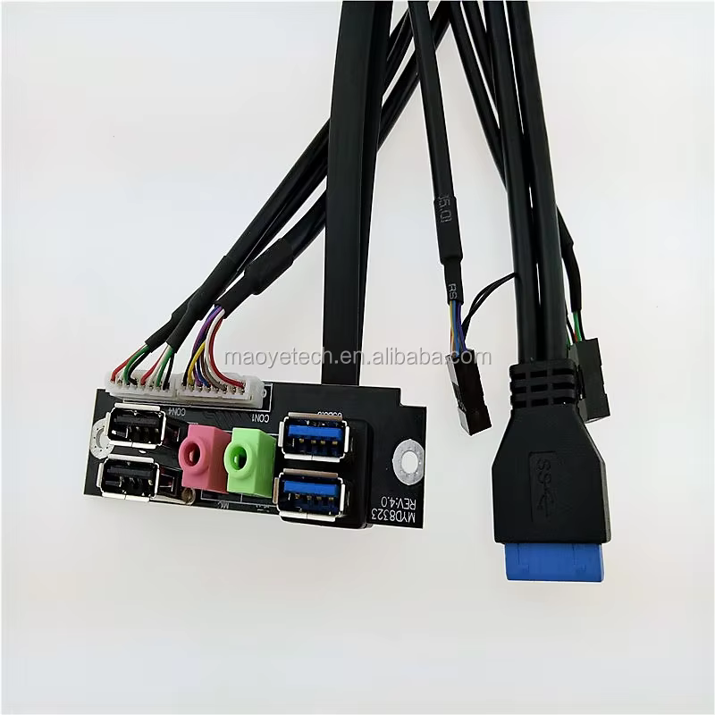 Dual USB3.0+USB2.0+HD Audio I/O Panel Case Front Panel Mount Motherboard for Computer , Video Game Player , Laptop