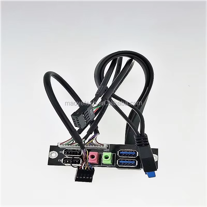 Dual USB3.0+USB2.0+HD Audio I/O Panel Case Front Panel Mount Motherboard for Computer , Video Game Player , Laptop