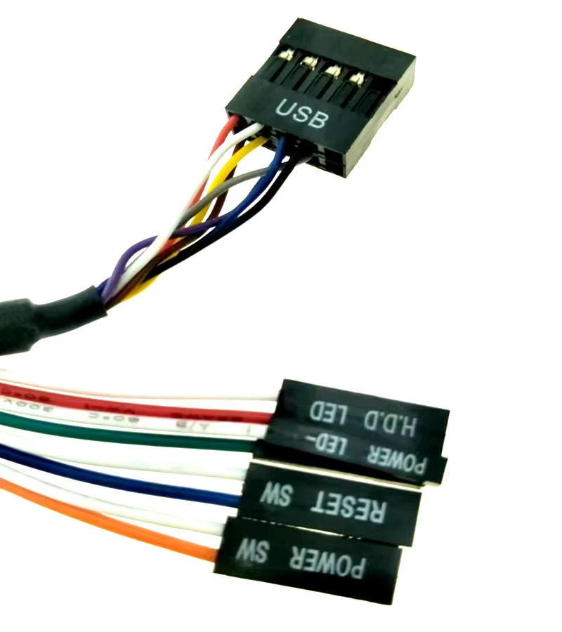 12V Computer Power and Reset Switch Panel Cable