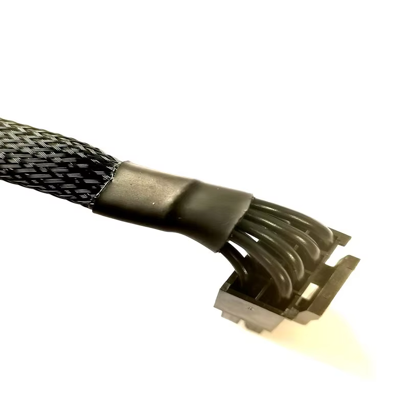 Low Profile 90 Degree 8pin Female to 8-pin Male PCI-E GPU Power Extension Cable for Computer Use with PVC/TPE Jacket