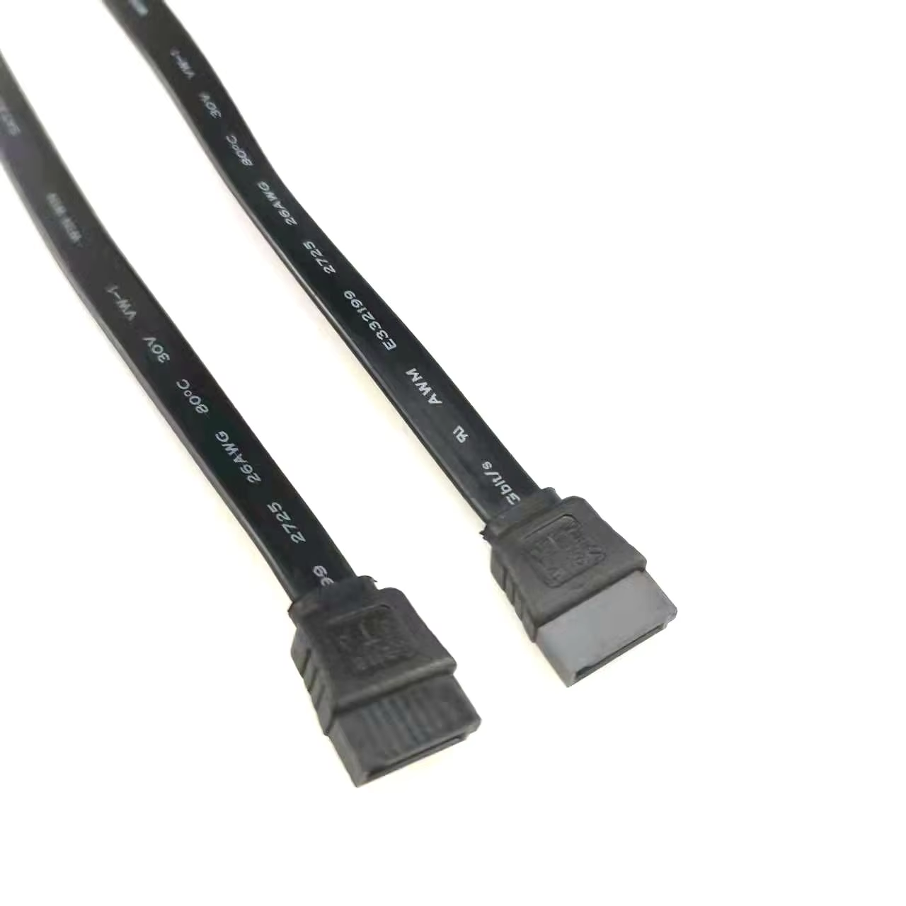 3A Fast Charging Straight to Straight SATA Data Cable with PVC Jacket Braid Shielding for Computers