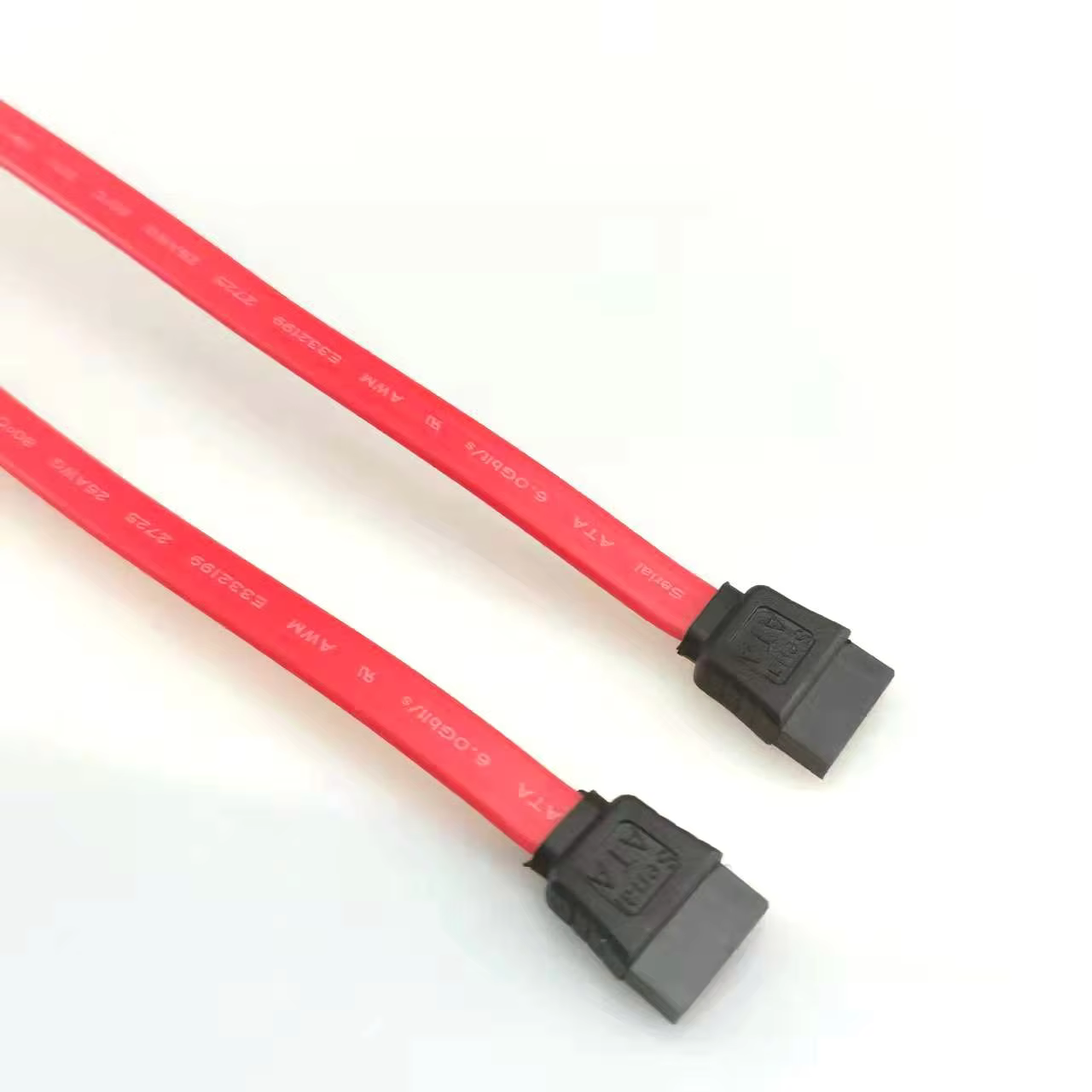 3A Fast Charging Straight to Straight SATA Data Cable with PVC Jacket Braid Shielding for Computers