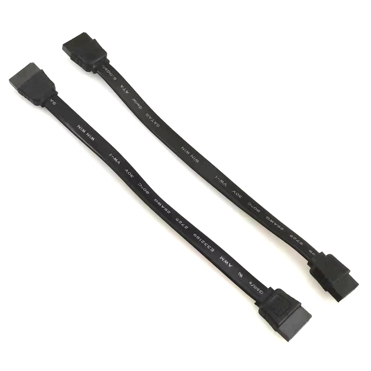 3A Fast Charging Straight to Straight SATA Data Cable with PVC Jacket Braid Shielding for Computers