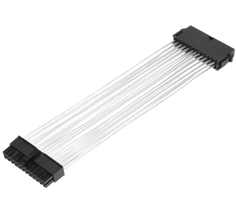 Factory Sell 24pin Male to 24pin Female Extension Cable Kit ATX PCI-E Extension Power Supply Cable