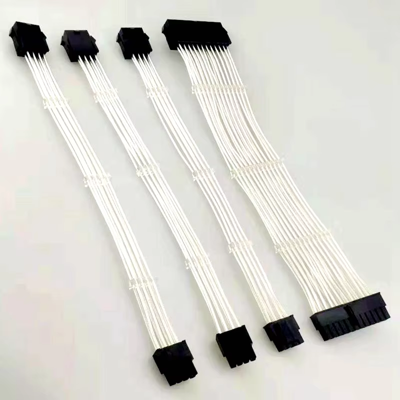 Factory Sell 24pin Male to 24pin Female Extension Cable Kit ATX PCI-E Extension Power Supply Cable