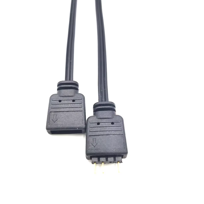 RCB USB Fan Cable 4pin Female to Female with 180 Degree Rotational Connector Tinned Copper High Quality for Computer Use
