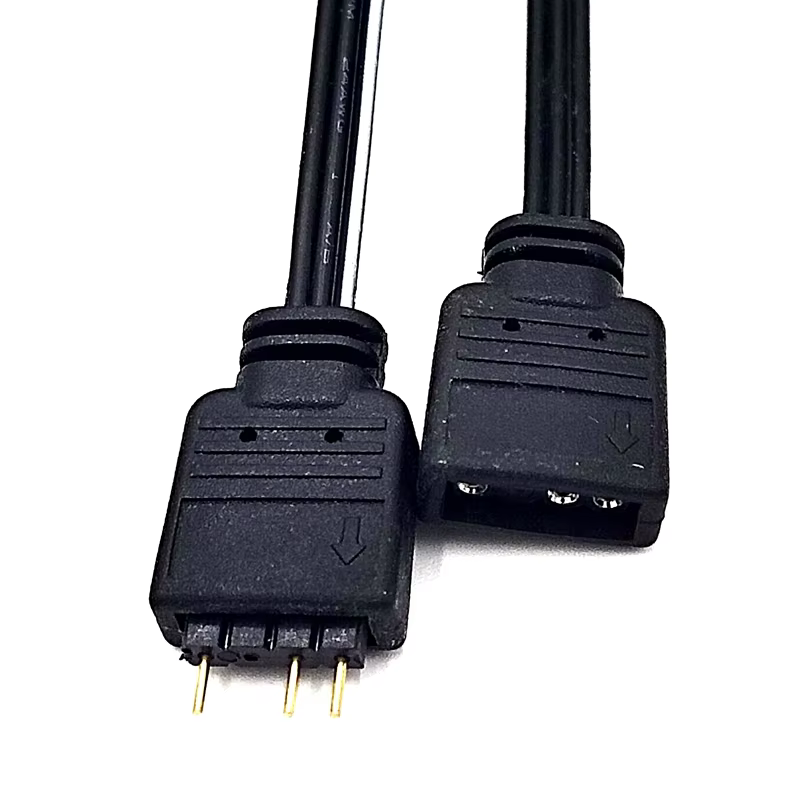 RCB USB Fan Cable 4pin Female to Female with 180 Degree Rotational Connector Tinned Copper High Quality for Computer Use