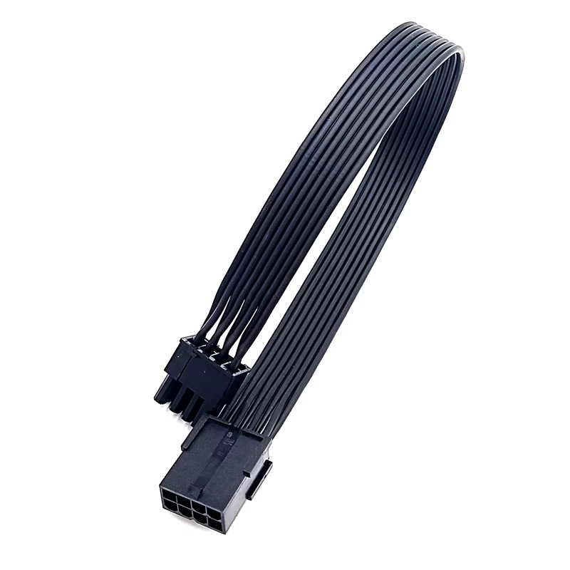 High Quality 6+2pin TPE Sleeved 30cm Copper Core GPU Extension Cable