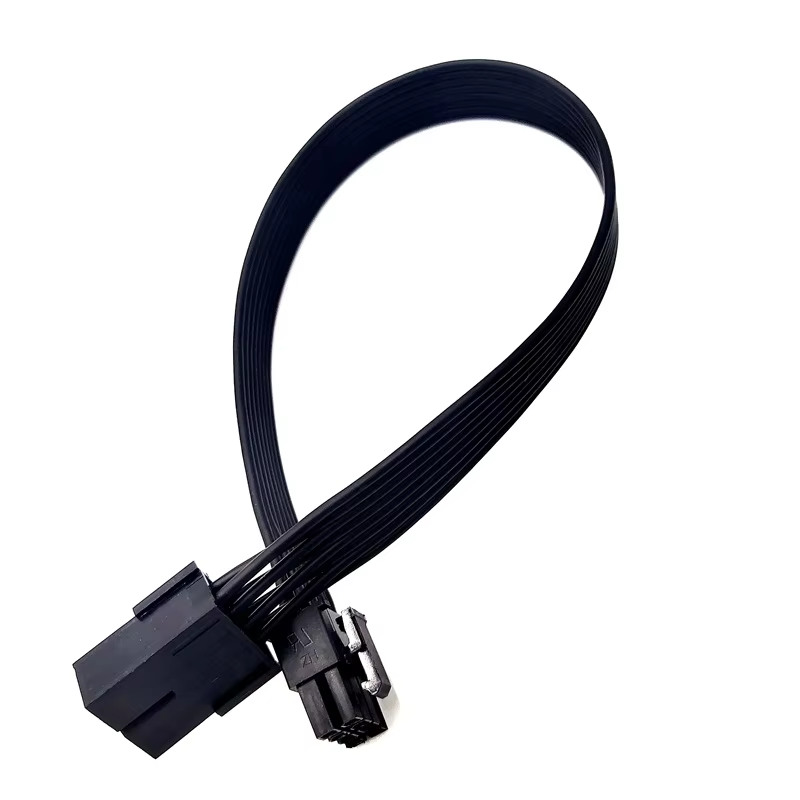 High Quality 6+2pin TPE Sleeved 30cm Copper Core GPU Extension Cable