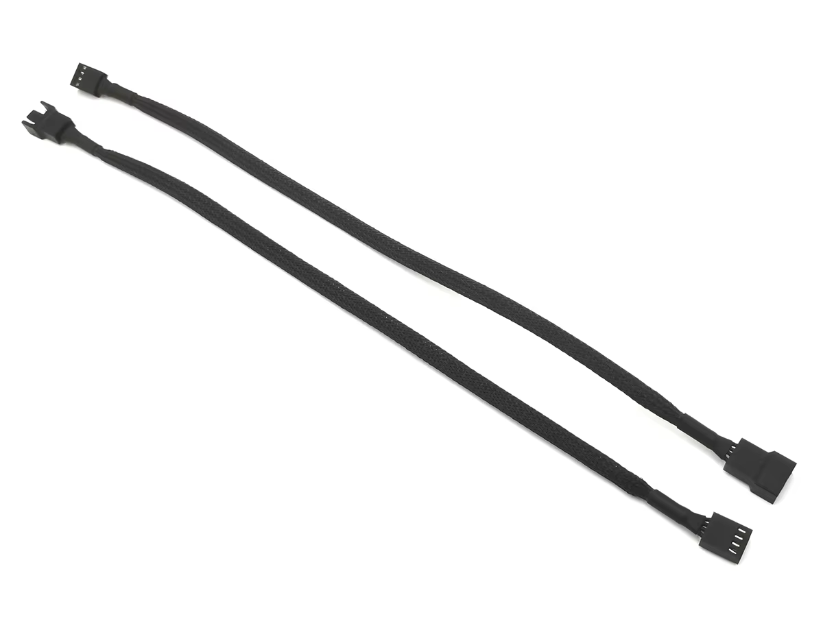 1 to 4 4-Pin PWM Fan Splitter Cable Black Sleeved for Outdoor Use Computer Extension Cable