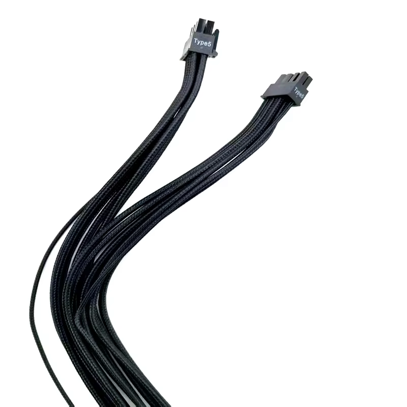 Sleeved 16AWG 12VHPWR 16Pin PCIe 5.0 12+4Pin to Dual PCIE GPU 8Pin 6+2 Pin Power Adapter Cable for Graphics Card