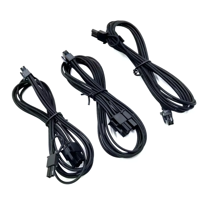Sleeved 18AWG Individually 8-pin (6+2 Split) Copper PCIe Cables (Single Connector) Type 5 Gen 5 Compatibility Corsair PSUs PC