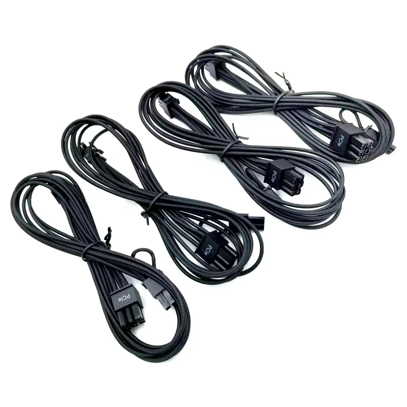 Sleeved 18AWG Individually 8-pin (6+2 Split) Copper PCIe Cables (Single Connector) Type 5 Gen 5 Compatibility Corsair PSUs PC