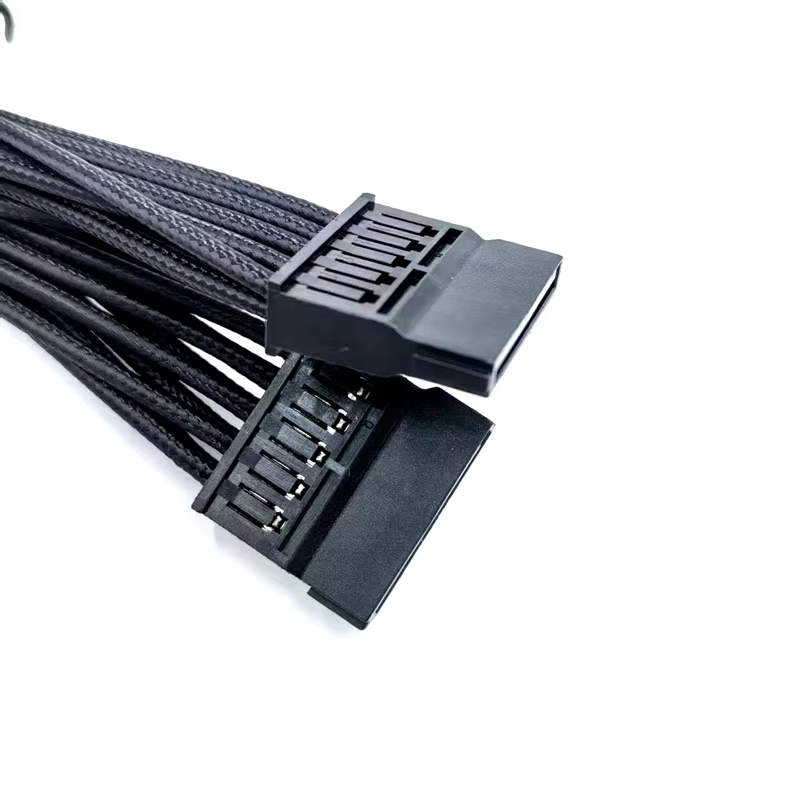 18AWG Copper Sleeved 6 Pin to 4X for Driver Power Cable for Desktop Computer Compatible with Corsair 40cm