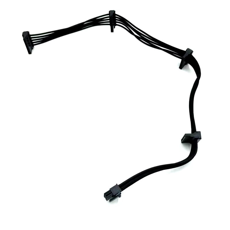 18AWG Copper Sleeved 6 Pin to 4X for Driver Power Cable for Desktop Computer Compatible with Corsair 40cm