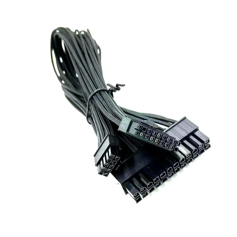 Sleeved Copper 18AWG 24-Pin to 18+10 Pin Power Cable Adapter for Corsair SF450/SF600/SF750/SFX 80+ (30cm) Desktop Use