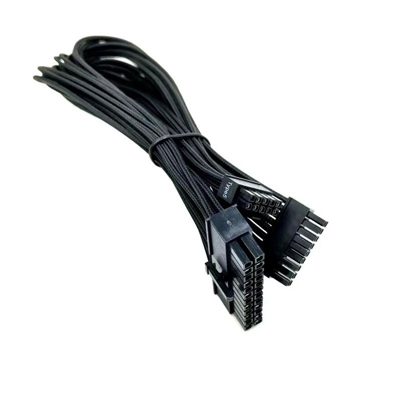 Sleeved Copper 18AWG 24-Pin to 18+10 Pin Power Cable Adapter for Corsair SF450/SF600/SF750/SFX 80+ (30cm) Desktop Use