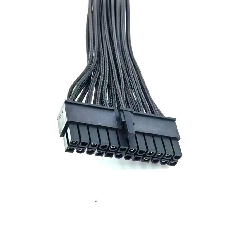 Sleeved Copper 18AWG 24-Pin to 18+10 Pin Power Cable Adapter for Corsair SF450/SF600/SF750/SFX 80+ (30cm) Desktop Use