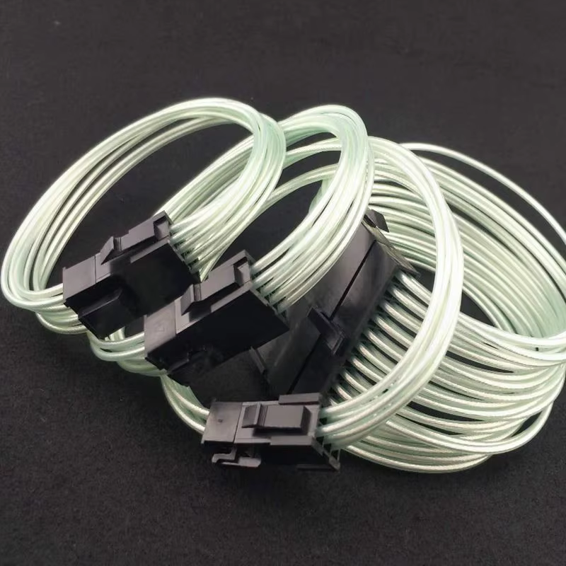 Silver Jacketed Wire Sleeved Extension Cable Kit ATX PCI-E Extension Power Supply Cable