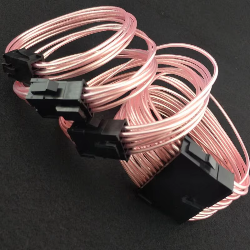 Silver Core Copper Wire Sleeved Audio Cables ATX PCI-E EPS Extension with 30cm Length ROHS CE PAHS for