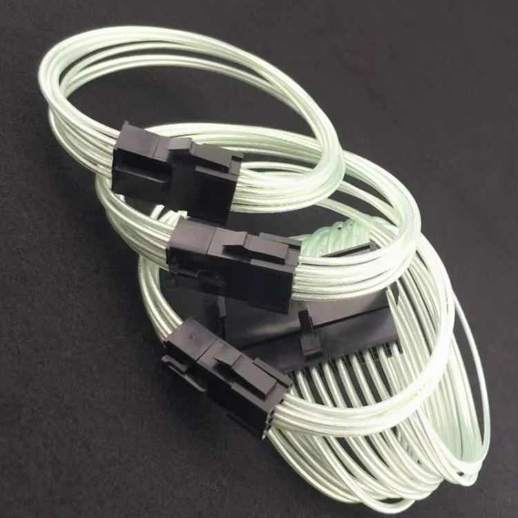 Silver Core Copper Wire Sleeved Audio Cables ATX PCI-E EPS Extension with 30cm Length ROHS CE PAHS for