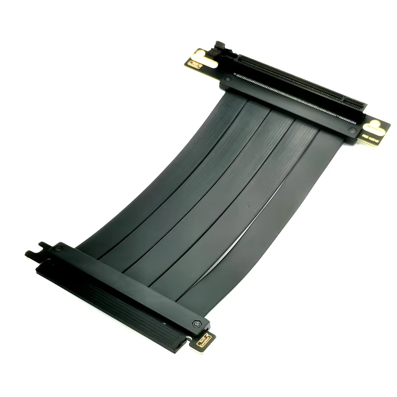 Recently Hot Sell Pcie 4.0*16 90 Degree to 180 Degrees Universal Graphics Card Adapter Cable Extender Riser Cable