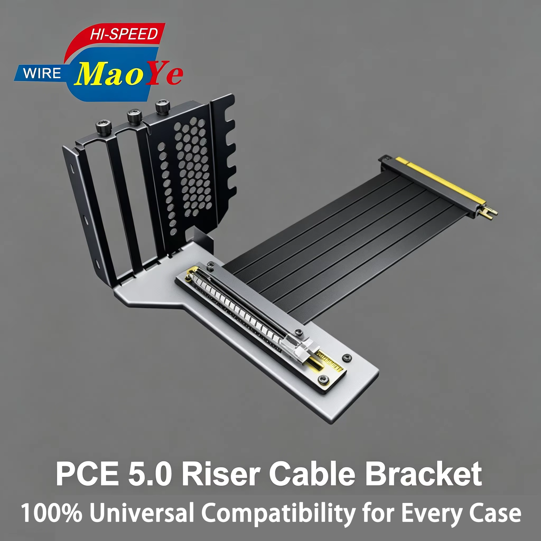 OEM Universal GPU Bracket 90 Degree PCIe 5.0 X16 Riser Cable Full Speed Transmission No Interference All Cases CE FCC Server