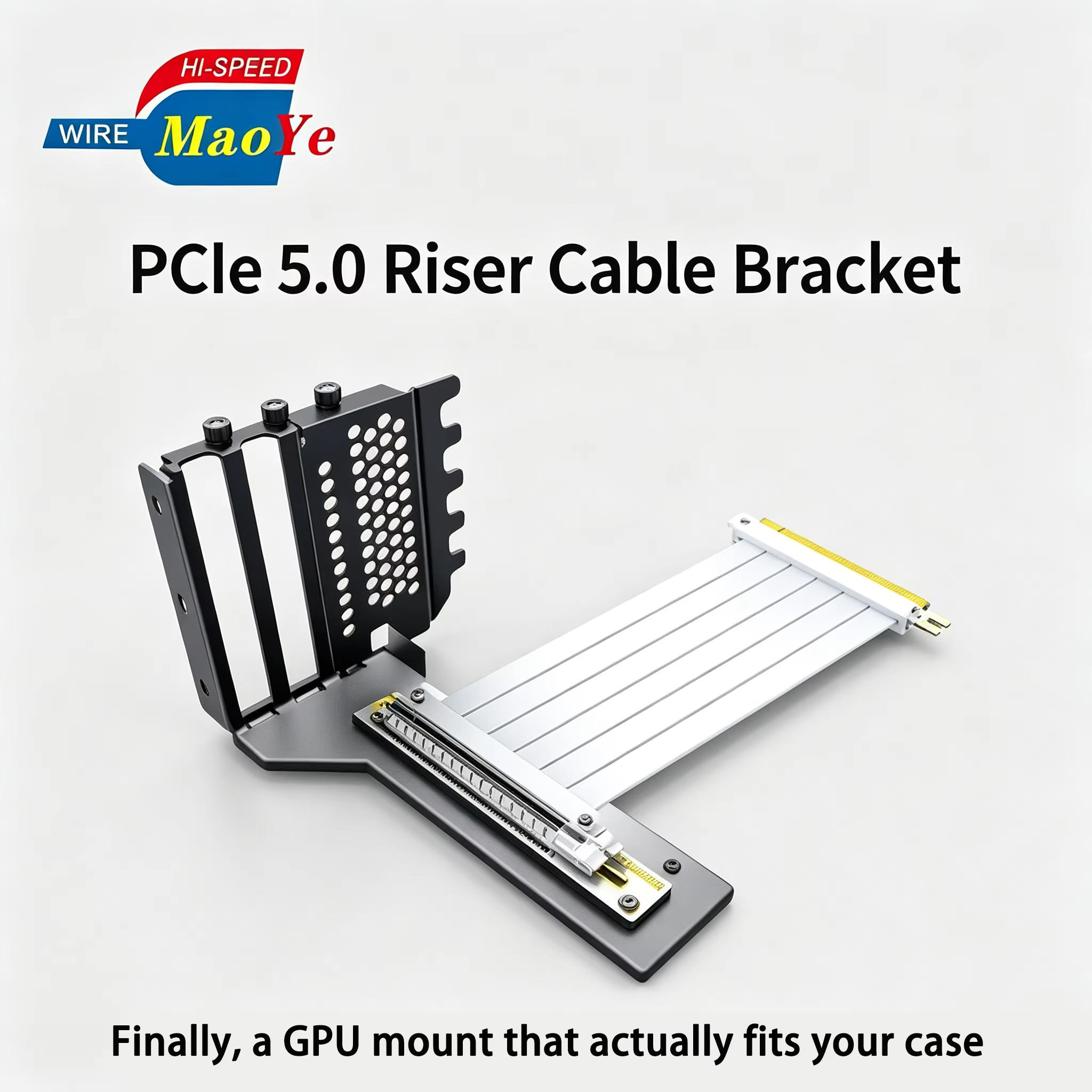 OEM Universal GPU Bracket 90 Degree PCIe 5.0 X16 Riser Cable Full Speed Transmission No Interference All Cases CE FCC Server