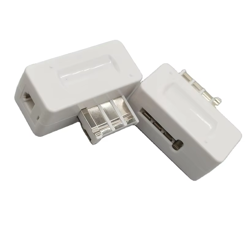 French Power Supply Telephone Adapter 8P2C 6P2C RJ45 RJ11 ABS Plastic Black China High Quality