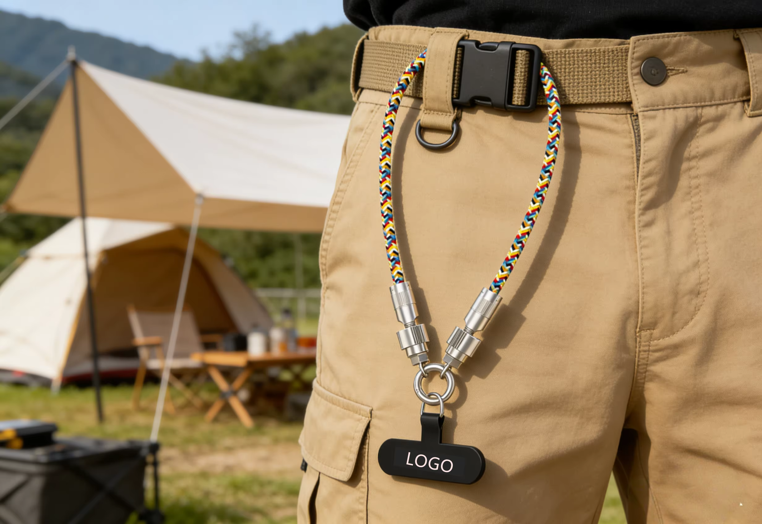 Mobile Phone Lanyard Data Cable Color Woven Hand Rope Anti-Loss Crossbody Can Be Hung Back Neck Wrist Multi-Functional