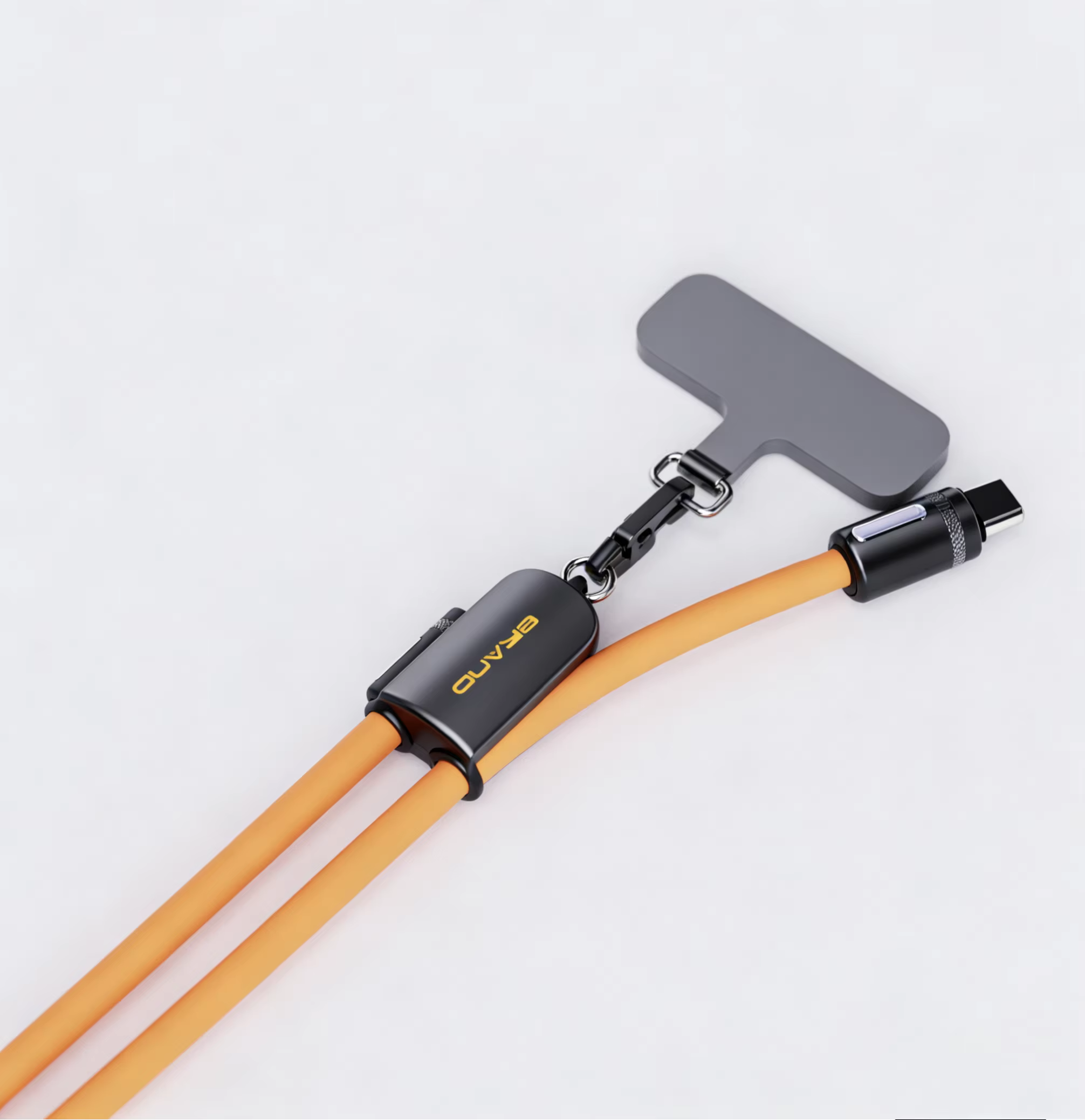 Cross-border Neck Strap Phone Lanyard 2-in-1 Charging Cable with PD60W Type-C Port
