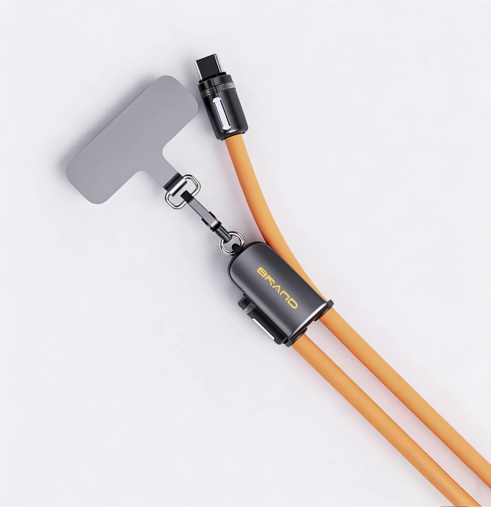 Cross-border Neck Strap Phone Lanyard 2-in-1 Charging Cable with PD60W Type-C Port