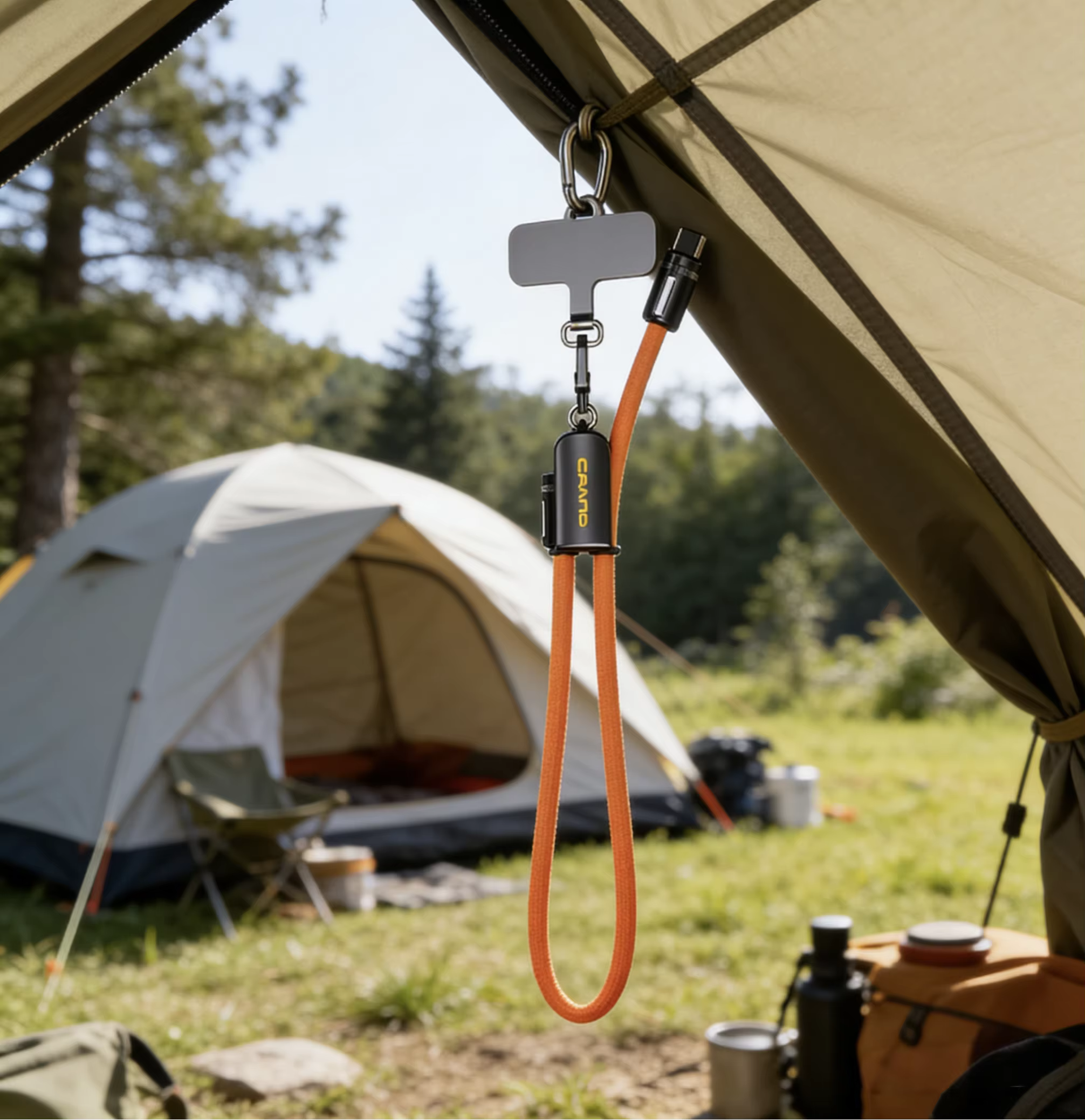 Cross-border Neck Strap Phone Lanyard 2-in-1 Charging Cable with PD60W Type-C Port