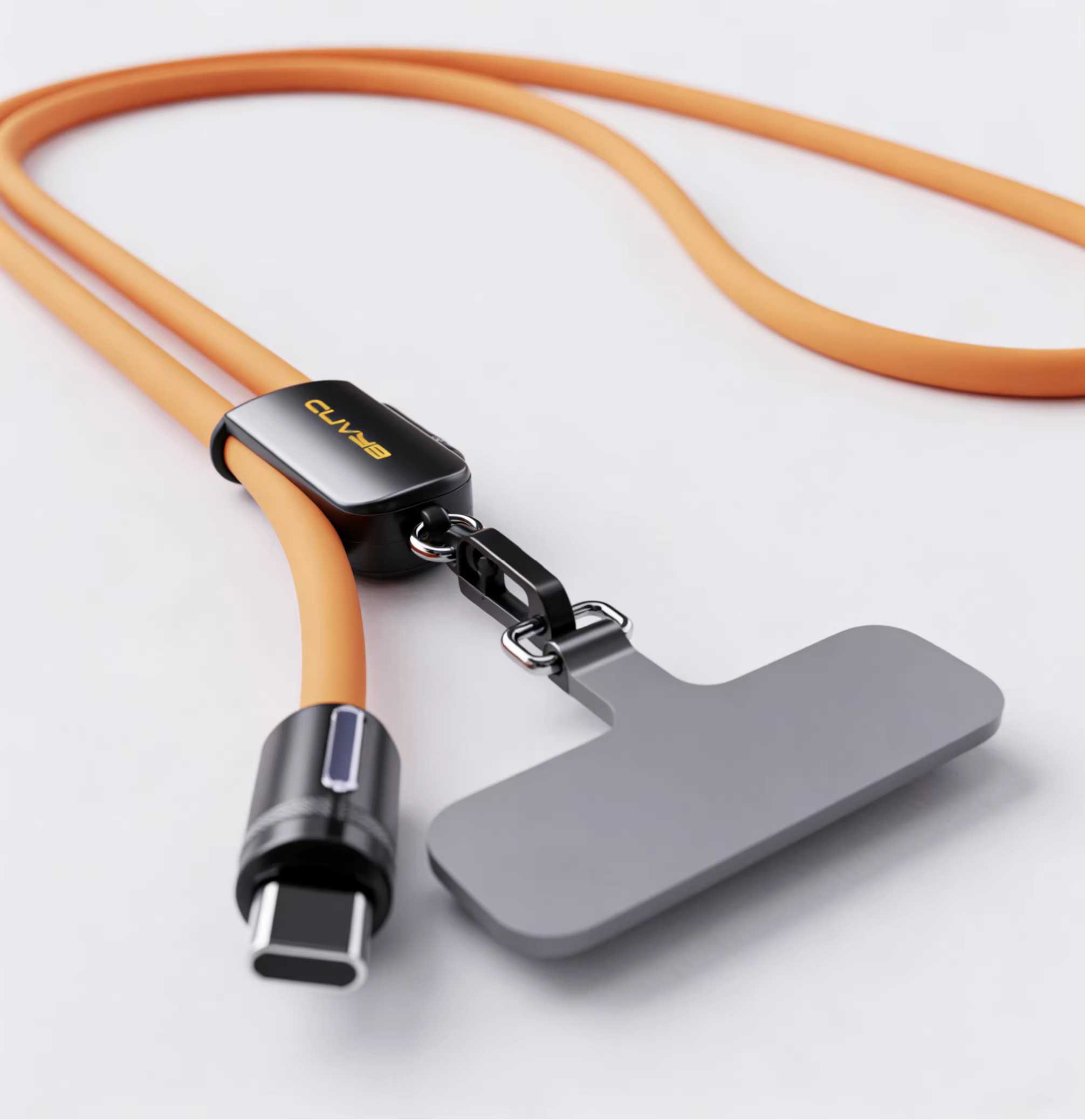 Cross-border Neck Strap Phone Lanyard 2-in-1 Charging Cable with PD60W Type-C Port