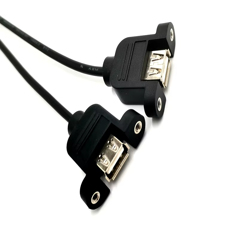 Dual USB2.0 a Female to Dupont 9pin Cable with PH2.54 or PH2.0 9pin Connector Cable High Quality Factory Manufacture