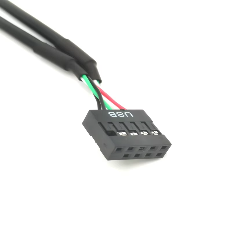 Dual USB2.0 a Female to Dupont 9pin Cable with PH2.54 or PH2.0 9pin Connector Cable High Quality Factory Manufacture
