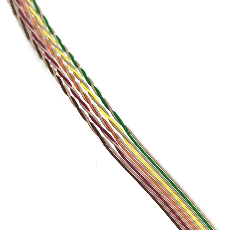 OEM ODM Factory 2.54mm Pitch 10 Wire IDC Flat Twisted Pair Ribbon Flex Cable PVC Jacket 2.54mm Pitch IDC Header Computer Use