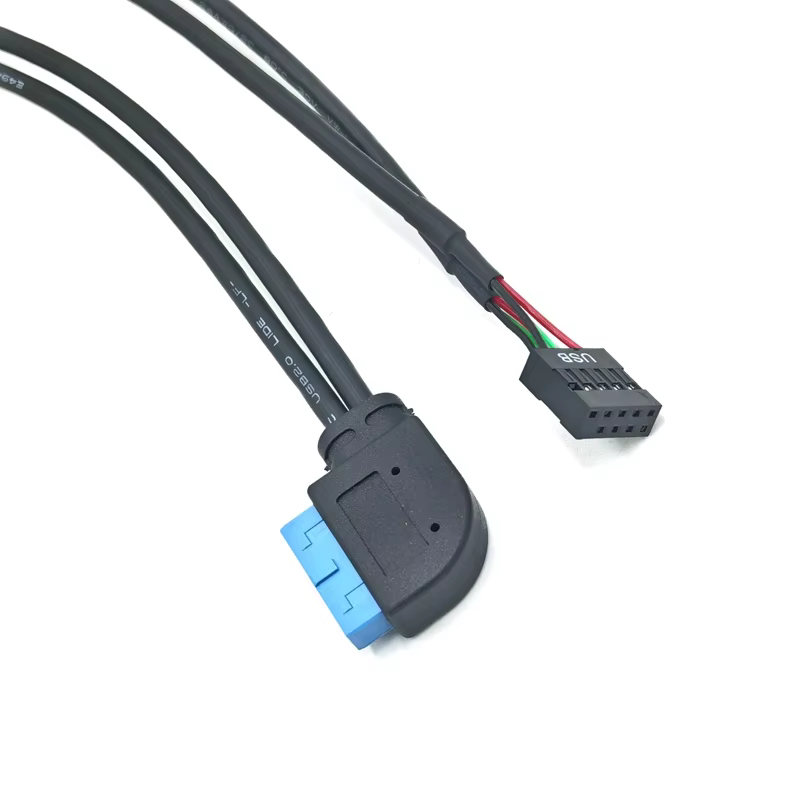 Maoye Angle 20pin to Dula USB 3A Fast Charging PVC Customized Data Cable for Computer