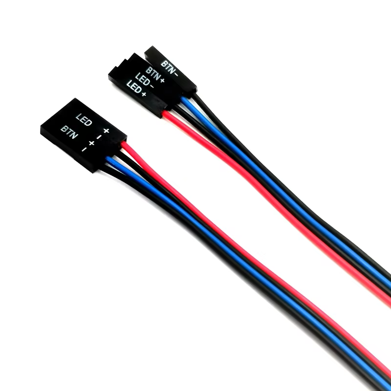 Factory Manufacture Customized RCA 4-Pin LED Cable (4 Prong W/Labeling) for Computer-PVC Jacket