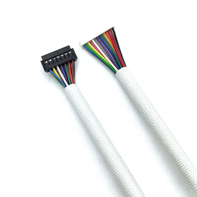 White High Temperature Resistant PVC Braid Shielding Sleeve Tube Connect Extension Cable for Computer